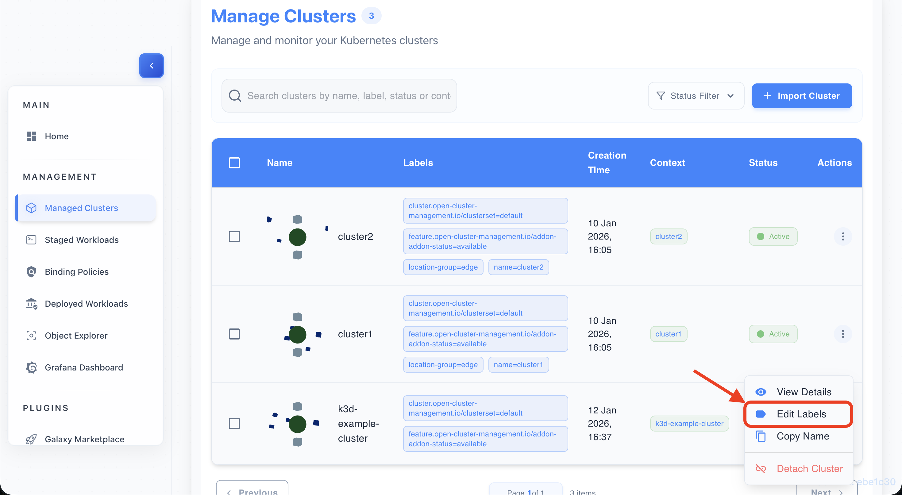 Step 3 — Edit Labels